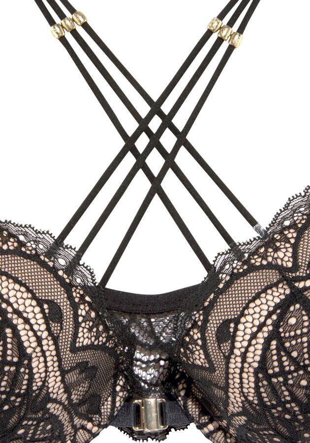 Lascana Push-up-bh met gekruiste bandjes en kralen sexy dessous - Foto 5