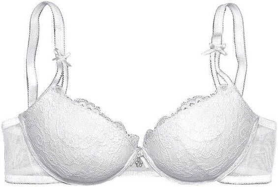 Lascana Push-up-bh met jacquardkant en uitneembare vullingen dessous