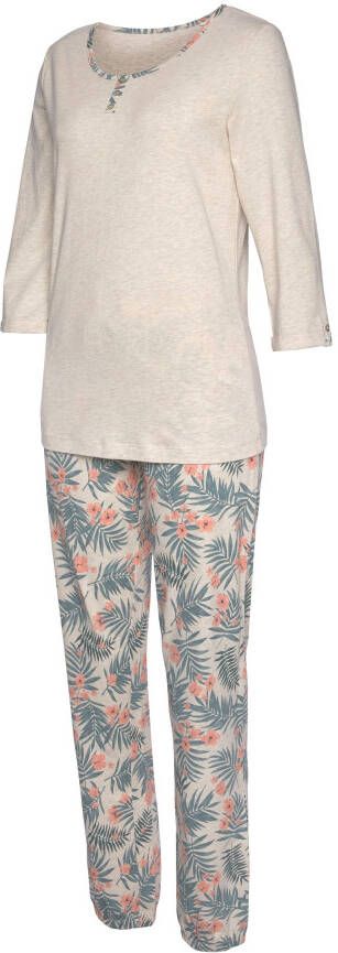 Lascana Pyjama met gedessineerde broek (2-delig)