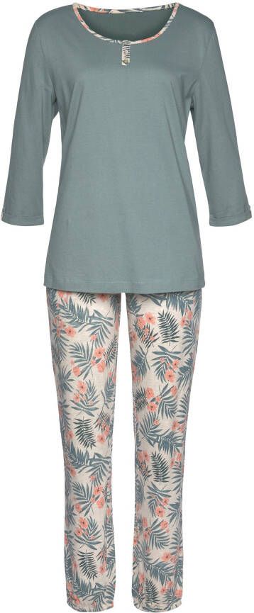 Lascana Pyjama met gedessineerde broek (2-delig 1 stuk)
