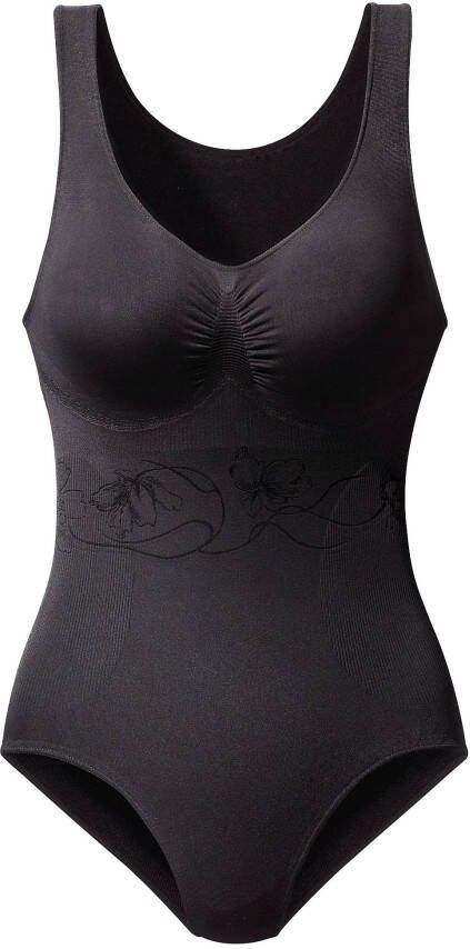 Lascana Shaping-body NAADLOOS met fijn gebreide bloemenrank shapewear body basic