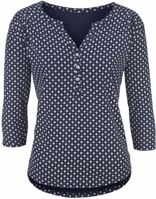 Lascana Shirt met 3 4-mouwen in modieuze blouse-look