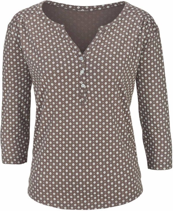 Lascana Shirt met 3 4-mouwen in modieuze blouse-look