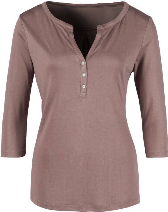 Lascana Shirt met 3 4-mouwen in modieuze blouse-look (Set van 2)