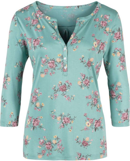 Lascana Shirt met 3 4-mouwen in modieuze blouse-look (Set van 2)