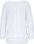 Lascana Shirt met carmenhals met 3 4-mouwen overhemdblouse met striklint en elastische tailleband - Thumbnail 3