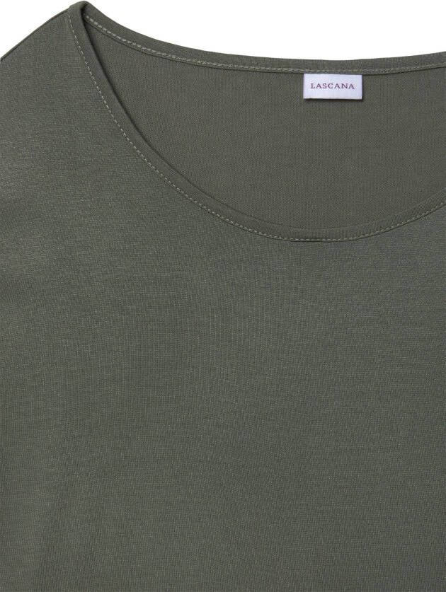 Lascana Shirt met korte mouwen in basic stijl t-shirt van zachte viscose