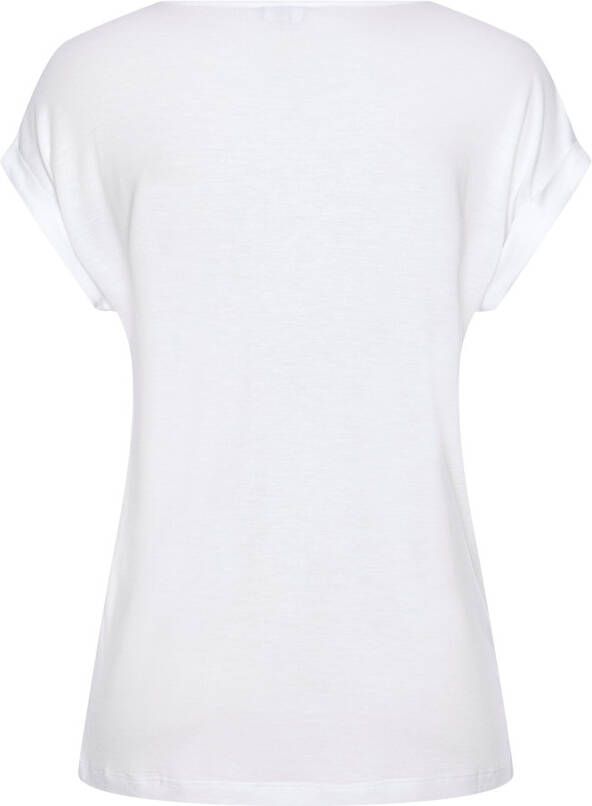 Lascana Shirt met korte mouwen met print aan de voorkant t-shirt van zachte viscose casual-chic