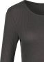 Lascana Shirt met lange mouwen in modieuze piqué-look (Set van 2) - Thumbnail 5