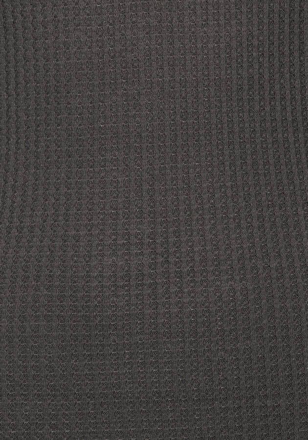 Lascana Shirt met lange mouwen in modieuze piqué-look (Set van 2)