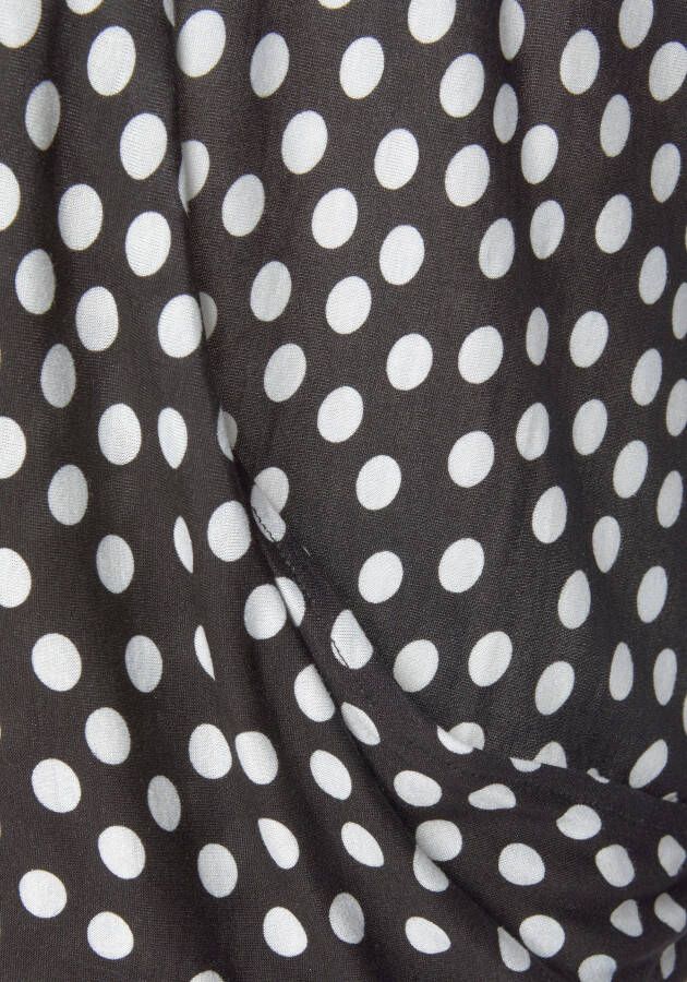 Lascana Shirt met lange mouwen met sierdetail bij de hals overhemdblouse met all-over print