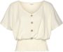 Lascana Shirt met V-hals met brede gesmokte zoom en kraag overhemdblouse zomers - Thumbnail 2