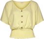 Lascana Shirt met V-hals met brede gesmokte zoom en kraag overhemdblouse zomers - Thumbnail 2