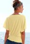Lascana Shirt met V-hals met brede gesmokte zoom en kraag overhemdblouse zomers - Thumbnail 3