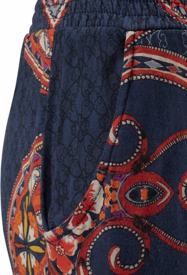 Lascana Strandbroek met paisley print en zakken lichtgewicht jersey broek elastisch