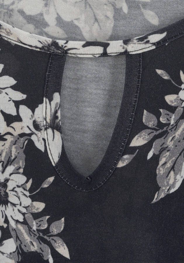 Lascana Strandjurk met strikbandjes mini jurk met bloemenprint zomerjurk