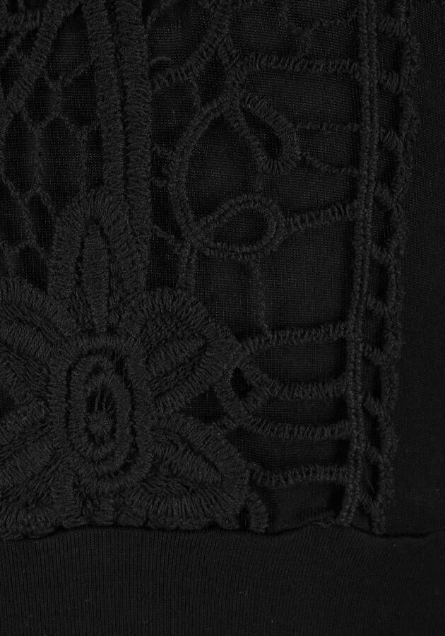 Lascana Strandjurk met kanten rug elastische zomerjurk kanten jurk