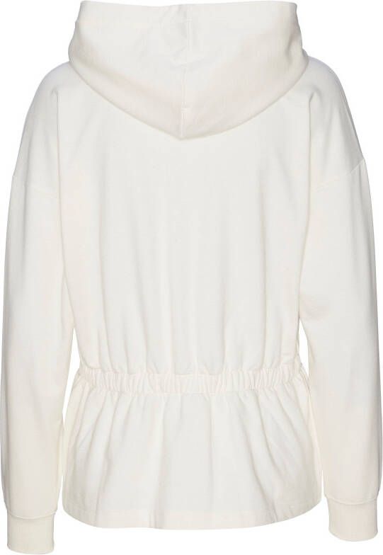 Lascana Sweatvest met tunnelkoord in de taille loungewear loungepak