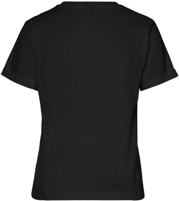 Lascana T-shirt met schattige geborduurde hartjes katoenen shirt met korte mouwen