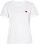 Lascana T-shirt met schattige geborduurde hartjes katoenen shirt met korte mouwen - Thumbnail 2