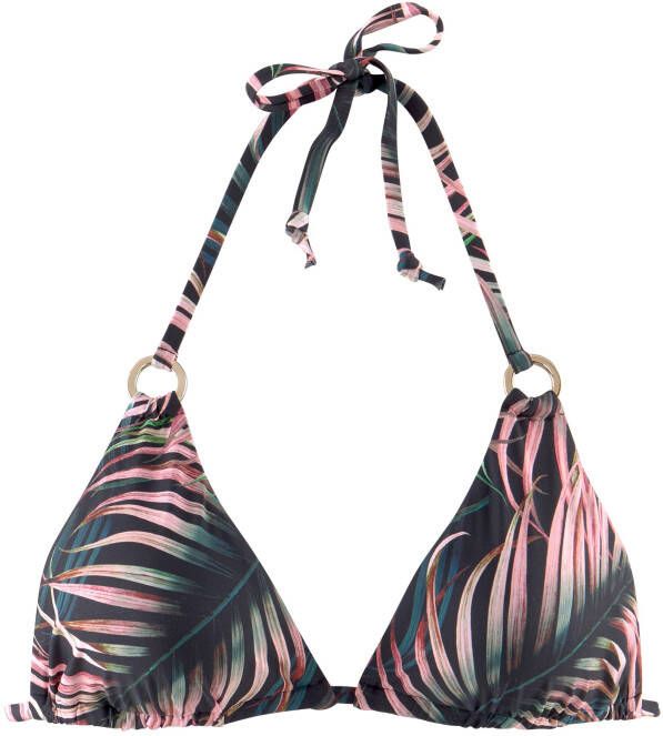 Lascana Triangel-bikinitop Reese met goudkleurige sierringen