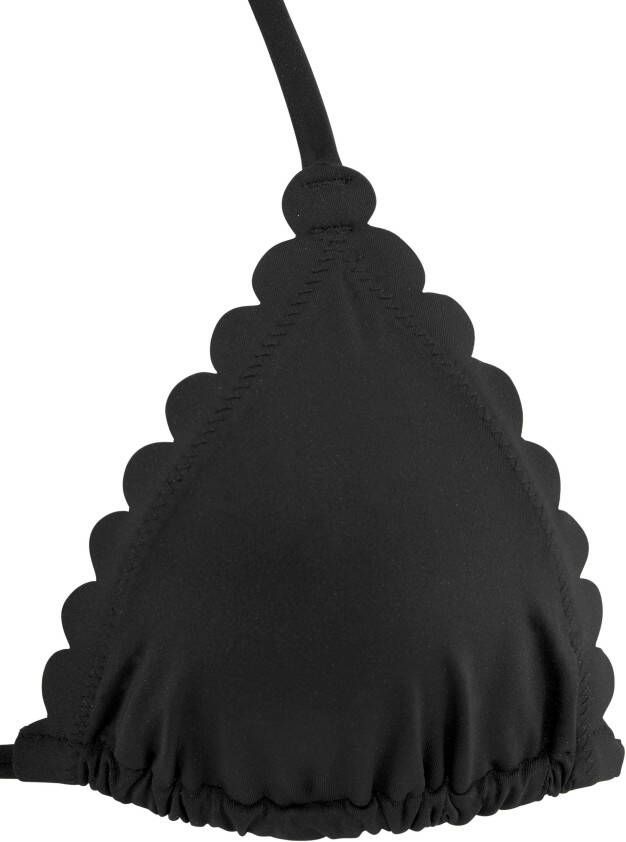 Lascana Triangel-bikinitop Scallop met gelaserde gegolfde rand