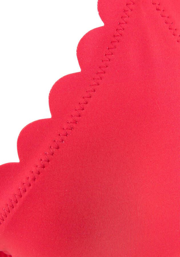 Lascana Triangel-bikinitop Scallop met gelaserde gegolfde rand