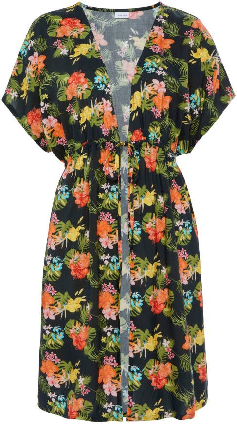 Lascana Tuniek kimono stijl all-over print blousejurk strandkleding