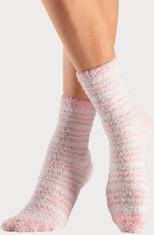 Lascana Wellness-sokken in zachte en warme pluiskwaliteit (set 4 paar)