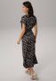 Laura Scott Midi-jurk met smokwerk - Thumbnail 2
