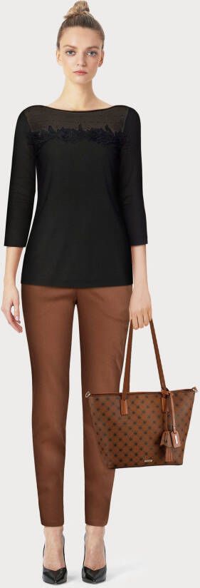 Laura Scott Shirt met ronde hals 3 4-mouw figuurgetailleerde snit
