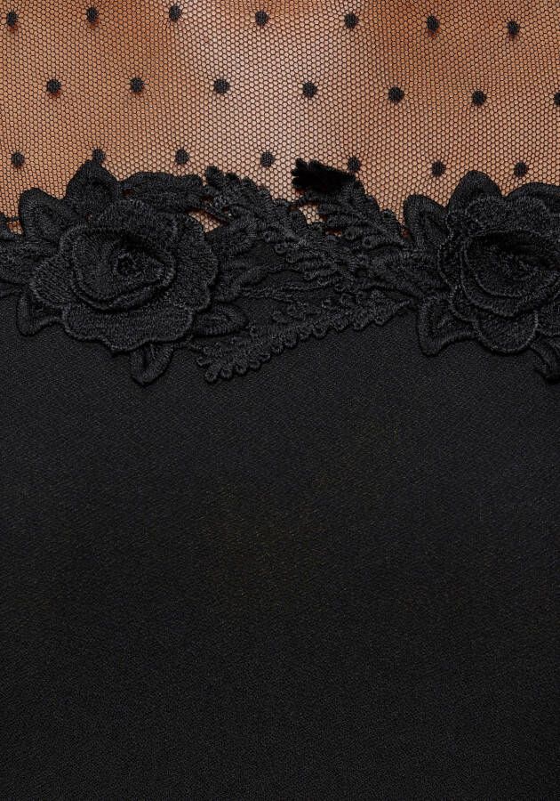 Laura Scott Shirt met ronde hals 3 4-mouw figuurgetailleerde snit