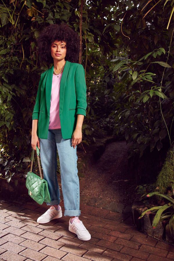 Laura Scott Shirtblouse van satijn en jersey