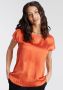 Laura Scott Shirtblouse van satijn en jersey - Thumbnail 4