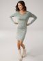 Laura Scott Gebreide jurk met elegant schulprandje - Thumbnail 5