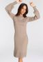 Laura Scott Gebreide jurk met volumineuze mouwen - Thumbnail 1