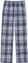 Le jogger Pyjama in een lang model broek 1x uni en 1x geruit (4-delig Set van 2) - Thumbnail 3