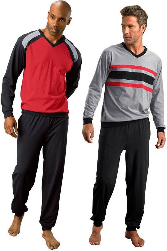 le jogger Pyjama in lang model (4-delig Set van 2)