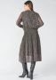 Le Temps Des Cerises Chiffon jurk BERENI met brede elastische band in de taille - Thumbnail 2