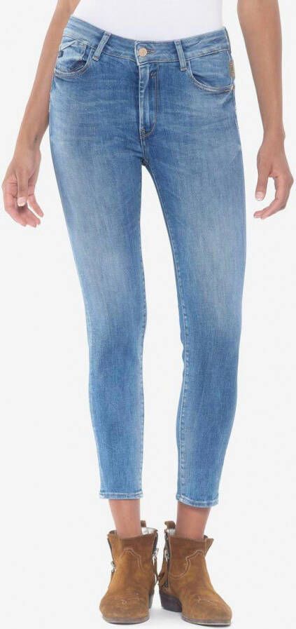 Le Temps Des Cerises Skinny fit jeans PULP C in verkort cropped model met used effecten