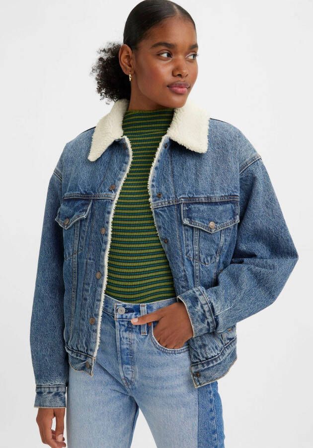 Levi's Jeansjack SHERPA TRUCKER met teddy-pluche