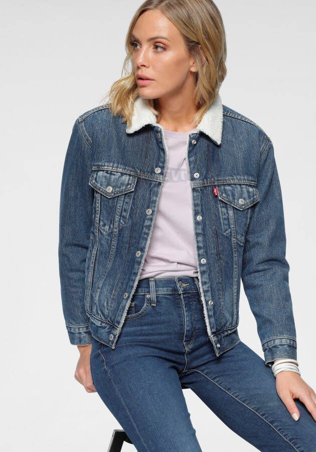 Levi's Jeansjack Ex-Boyfriend Sherpa met warme teddy-voering