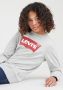 Levis Levi's Kids sweater Batwing met logo grijs melange Logo 140 - Thumbnail 7