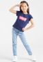 Levis Levi's Kids T-shirt BATWING met logo donkerblauw roze Meisjes Katoen Ronde hals 158 - Thumbnail 2