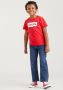 Levis Levi's Kids T-shirt Batwing met logo rood Jongens Katoen Ronde hals Logo 140 - Thumbnail 5