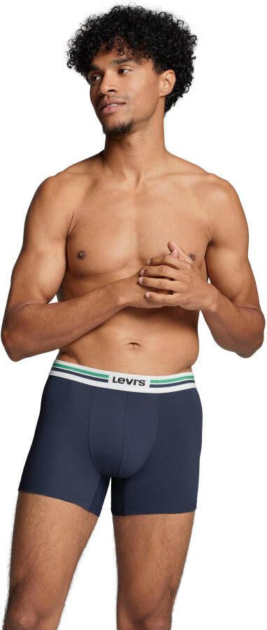 Levi's Lange boxershort met logo-weefband (set 2 stuks)