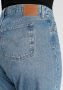 Levi's Plus 501 cropped high waist straight fit jeans medium indigo worn in - Thumbnail 4