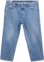 Levi's Plus 501 cropped high waist straight fit jeans medium indigo worn in - Thumbnail 5
