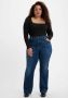 Levi's Plus 725 high waist bootcut jeans dark blue denim - Thumbnail 6