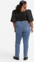 Levi's Plus 314 shaping straight fit jeans light blue denim - Thumbnail 4